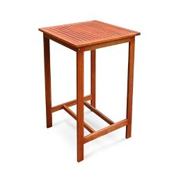 VIFAH V495T Dartmoor Outdoor Wood Bar Table