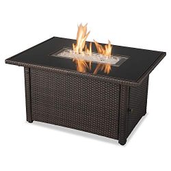 Endless Summer GAD17400SP 44″X32″ Rectangular Outdoor Gas, Brown/Black Fire Table, M ...