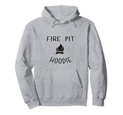 Unisex Fire Pit Hoodie Lake Life Campfire Bonfire Camping Gift Large Heather Grey