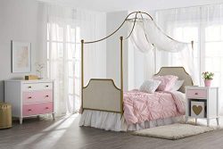 Little Seeds Monarch Hill Clementine Canopy Bed, Gold, Twin