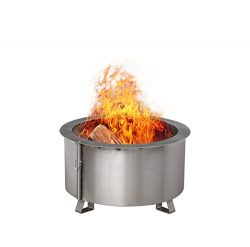 Double Flame 24″ Fire Pit | Smoke Reducing, 304 Stainless Steel, and Made in America.