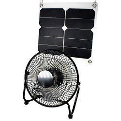 GOODSOZ 10W Solar Panel Fan Outdoor for Home Chicken House RV Car Gazebo Ventilation System