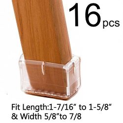 LimBridge Chair Leg Wood Floor Protectors, Chair Feet Glides Furniture Carpet Saver, Silicone Ca ...