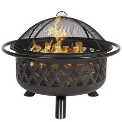 Best Choice Products Bronze Fire Bowl Fire Pit Patio Backyard Outdoor Garden Stove Firepit, 36&# ...