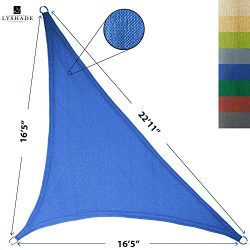 LyShade 16’5″ x 16’5″ x 22’11” Right Triangle Sun Shade Sail ...