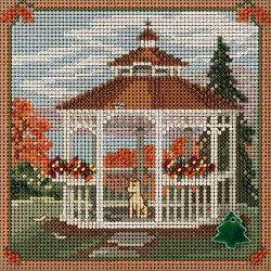 Mill Hill Gazebo Beaded Counted Cross Stitch Kit 2018 Buttons & Beads Autumn MH141825 Countr ...