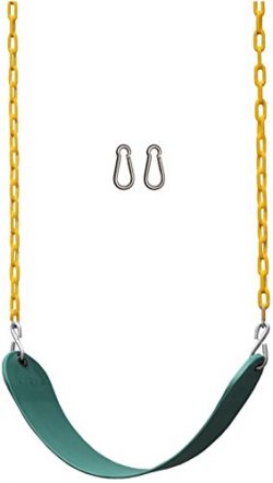 Jungle Gym Kingdom Swing Seat Heavy Duty 66″ Chain Plastic Coated – Playground Swing ...