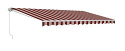 ALEKO AWM16X10MSRED19 Retractable Motorized Patio Awning 16 x 10 Feet Multi-Stripe Red