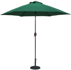 TropiShade 9-Feet Bronze Aluminum Polyester Market Umbrella with Green Polyester Cover