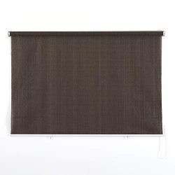 PHI VILLA Outdoor Patio Sun Shade Roller Shade 8ft by 8ft Coffee