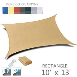 Love Story 10′ x 13′ Rectangle Sand UV Block Sun Shade Sail Perfect for Outdoor Pati ...