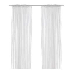 IKEA LILL Curtains Sheer Net White 2 Panels 110″ X 98″ Canopy Room Divider Voile