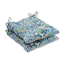 Pillow Perfect Outdoor/Indoor Zoe Mallard Wrought Iron Seat Cushion (Set of 2)