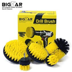 Bigear Drill Brush Attachment Kit – Stiff Medium Soft Nylon Bristle – Turbo Spin Pow ...