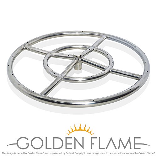 18" Round Fire Pit Burner Ring (304 Series SS) PatiosMe PatiosMe