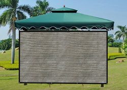 Shatex Attachment Umbrella Shade Screen Block 90% of UV Rays for Patio,Outdoor Umbrella W-6ft x  ...