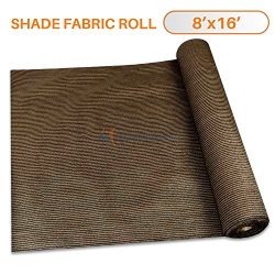 Sunshades Depot 8’x15′ Shade Cloth 180 GSM HDPE Brown Fabric Roll Up to 95% Blockage ...