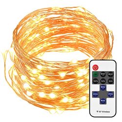 Mpow LED String Lights with Remote Control, 33ft 100LED Waterproof Decorative Lights Dimmable, C ...