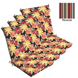 Comfort Classics Inc. Set of 4 Outdoor Dining Chair Cushions 20″x 44″x 3.5″T;  ...