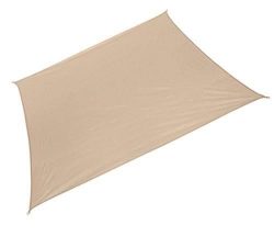 Coolaroo Ready-to-hang Rectangle Shade Sail Canopy, Desert Sand – 13ft x 7ft