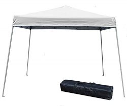 Impact Canopy 10′ x 10′ Pop-Up Canopy Tent, Instant Slant-Leg Portable Shade Tent wi ...