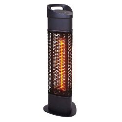 Star Patio Outdoor Freestanding Electric Patio Heater, Infrared Heater, Stable Black Column Heat ...