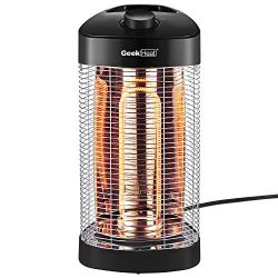 Geek Heat Outdoor Infrared Heater, Oscillating Electric Portable Tower Space Heater, 1200W Water ...