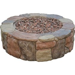 Bond Mfg 034613674563 Bond 67456 Pinyon Gas Stone Look Fire Pit, 28 by 9.1″, 28 by 28