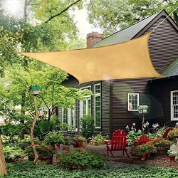 Outdoor Sun Shade Sail Canopy, 10′ x 14′ Rectangle Shade Cloth Patios Cover –  ...