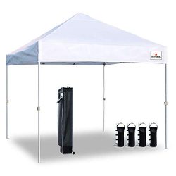 Keymaya 10’x10′ Ez Pop Tent Commercial Instant Shelter with 4 Removable sidewalls,Bo ...