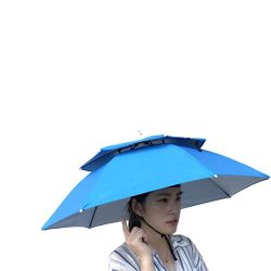 Umbrella Hat, Sttech1 Novelty Double Layer Sun Hat Golf Fishing Camping Fancy Dress Folding Head ...