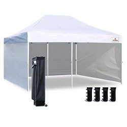 Keymaya 10’x20′ Ez Pop Up Canopy Tent Commercial Instant Shelter (10×20 White w ...