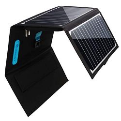 Renogy Solar Charger 30W Solar Panel with 2 USB Ports Waterproof Foldable Camping Travel Charger ...