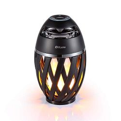 DIKAOU Led flame table lamp, Torch atmosphere Bluetooth speakers&Outdoor Portable Stereo Spe ...