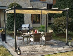 Kozyard Atlantics Outdoor 10’x13′ Extra Large BBQ Grill Pergola with Sun Shade Gazeb ...