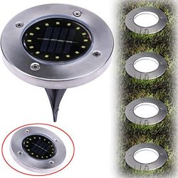 Fheaven (TM) Solar Power Buried Light Ground With 16LED Lamp Outdoor Path Garden Decking