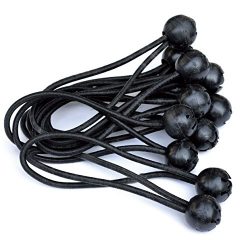 BenefitUSA R2 6″ Black-Ball Cord Tarp Tie Downs Bungee Canopy Gazebo Straps-100PCS Party T ...