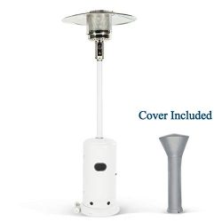 PAMAPIC Commercial Patio Heater with Cover 87-Inch, White
