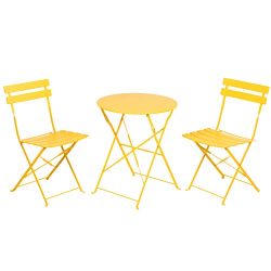 Grand Patio Premium Steel Patio Bistro Set, Folding Outdoor Patio Furniture Sets, 3 Piece Patio  ...