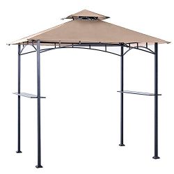 MASTERCANOPY Garden 8 x 5 Grill Gazebo Outdoor BBQ Gazebo Canopy (Khaki)