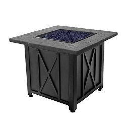 Endless Summer Blue Rhino Outdoor Propane Gas Blue Lava Rock Patio Fire Pit