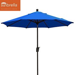 EliteShade Sunbrella 9Ft Market Umbrella Patio Outdoor Table Umbrella with Ventilation (Sunbrell ...