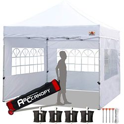 ABCCANOPY Canopy Tent 10 x 10 Pop Up Canopies Commercial Tents Market stall with 4 Removable Sid ...