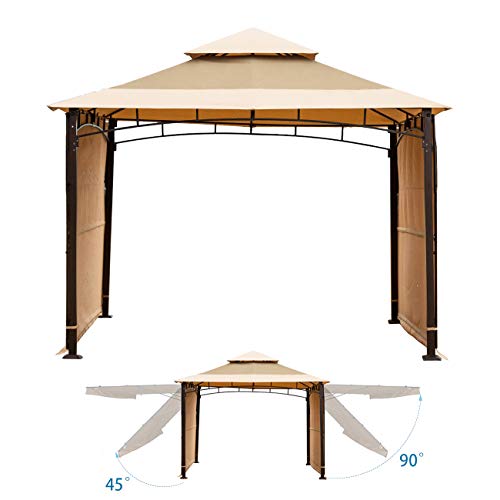 Sunnyglade 10.8' x 10.8' Gazebo Canopy Soft Top Outdoor Patio Gazebo