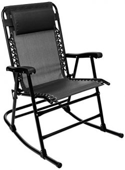 AmazonBasics Foldable Rocking Chair – Black