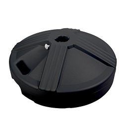 US Weight Durable 50 Pound Umbrella Base Designed to be Used with a Patio Table (Black)