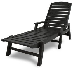 POLYWOOD NCC2280MA Nautical Chaise with Arms – Stackable