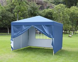 CHARAVECTOR 10X10 ft Heavy Duty EZ Pop Up Tent Gazebo Canopy Screenhouse Pavilion Commercial Out ...