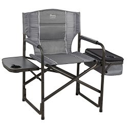 Timber Ridge Laurel Director’s Chair with Cooler Bag & Side Table, Grey