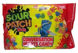 Sour Patch Kids Conversation Hearts Valentine’s Day Candy, 13 oz